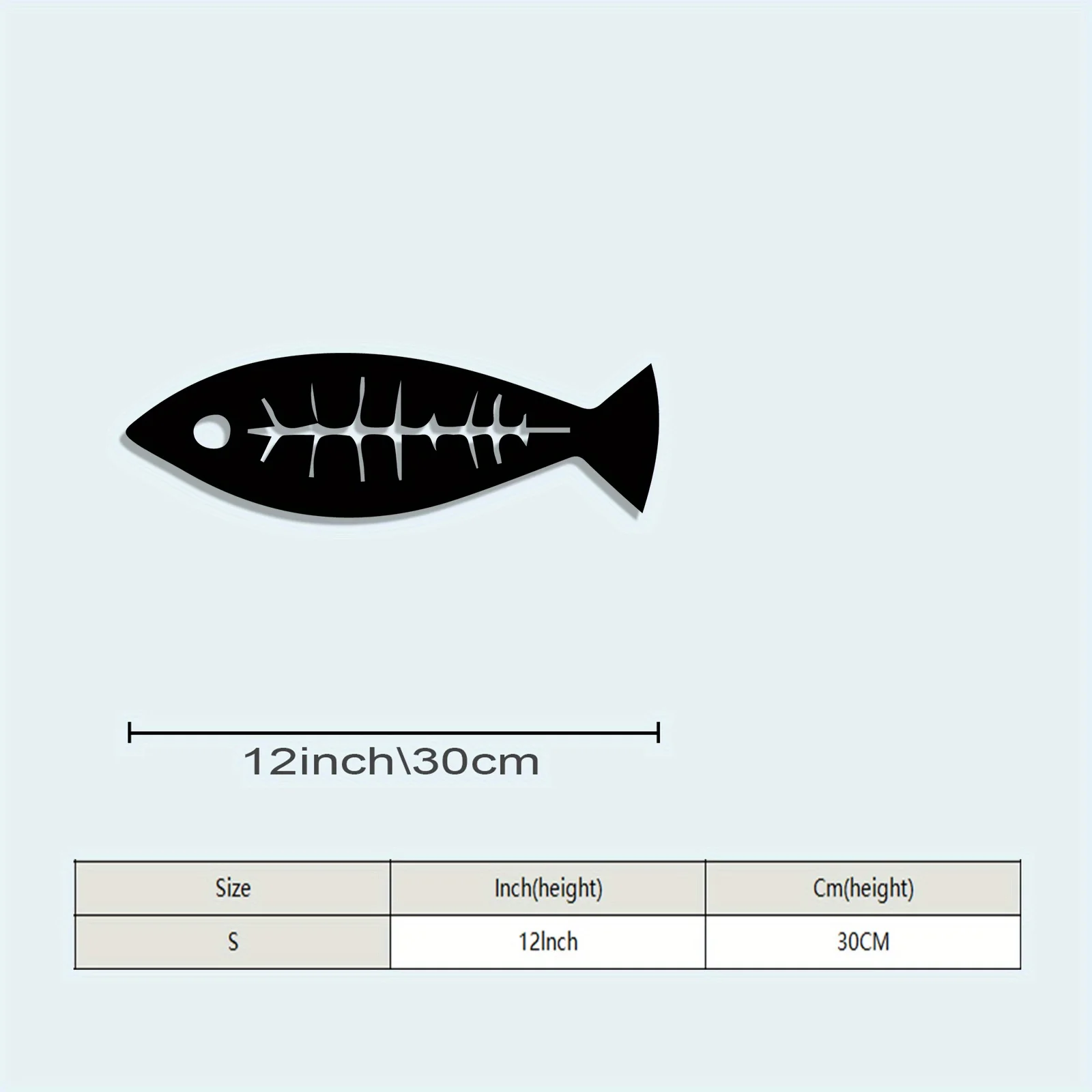 CIFBUY Iron Art Fish Wall Decor Retro Ocean Theme Weathered Black Coastal Minimalist Indoor Outdoor Mural for Lake House Home