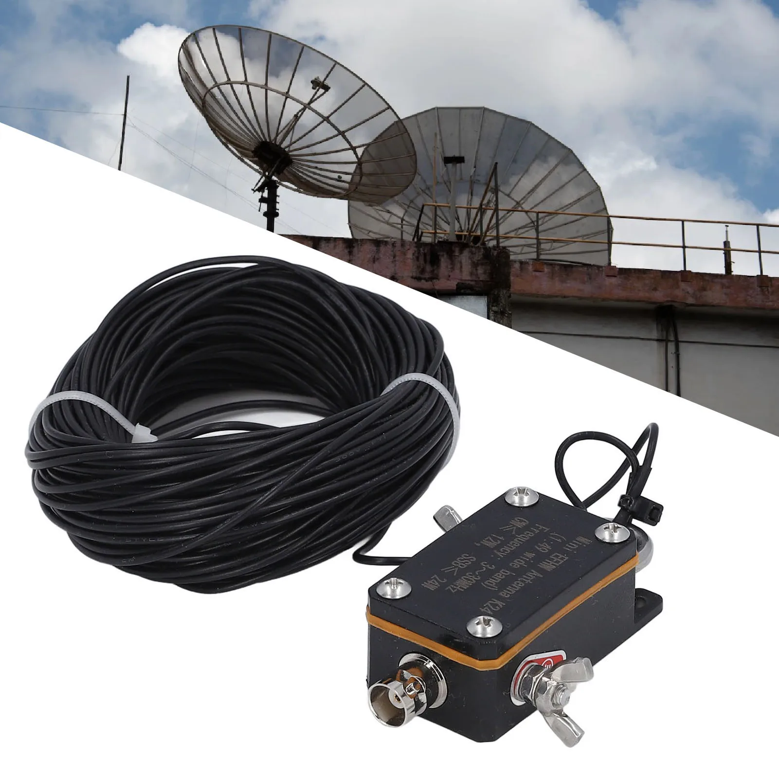 Shortwave Antenna 1:49 Balun 3‑30MHz Compact Standard Interface End Fed Half  Antenna Mini EFHW Antenna Shortwave Antenna