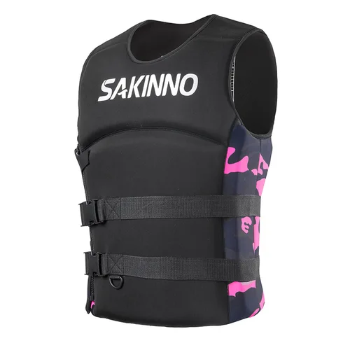 Imagen 2 del producto Chaleco salvavidas de neopreno para adultos y niños, flotabilidad, natación, canotaje, esquí, deriva, traje de supervivencia, rescate de surf S -XXXL