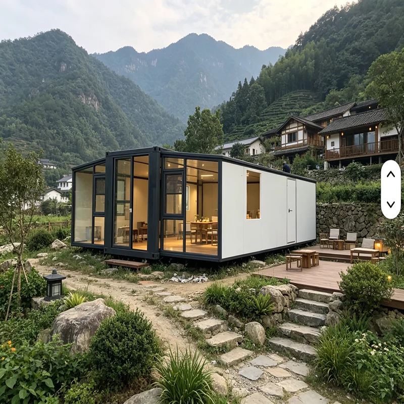 Customized Modular Foldable Home 20ft Waterproof Fireproof Insulated Movable Temporary Living Vacation Cabin Studio Apartment