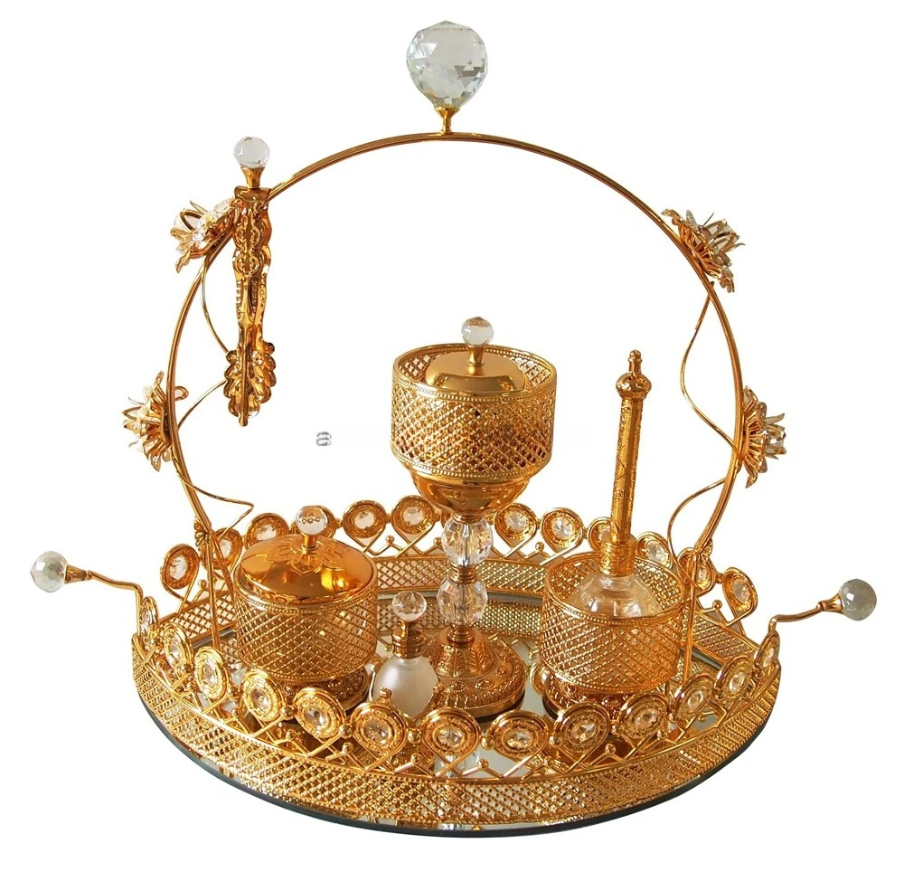 

Exquisite metal incense burner set
