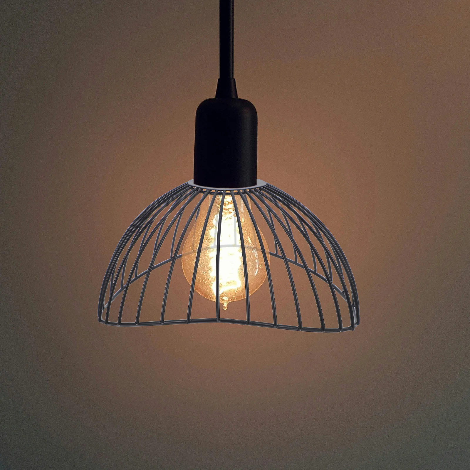 

Vintage Industrial Floor Lampshade Metal Cage Design For Living Room Bedroom, Wrought Iron Lighting Fixture, Rustic Home