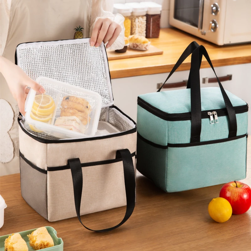 

Waterproof Portable Picnic Bag Utility Cationic Thermal Insulation Ice Bag Oxford Thickened Large-capacity Lunch Box Food Bags