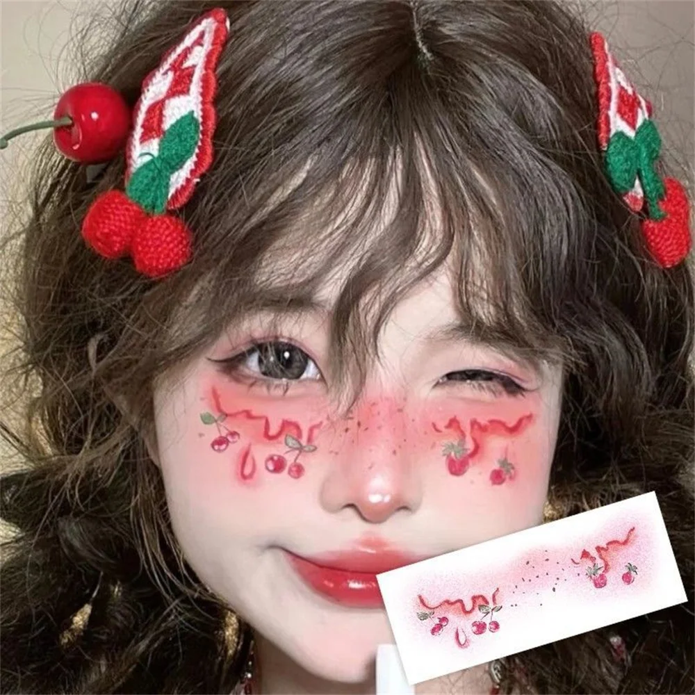 1~5PCS Tattoo Stickers Sweet Snowflake Tattoo Sticker Holiday Blush Face Stickers Face Sticker Fashion Accessories Face Mak Girl