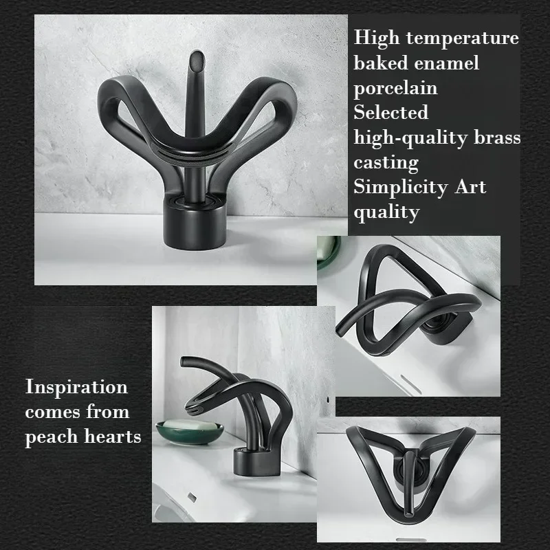 Luxury Brass Waterfall Basin Faucet Deck Mounted Bathroom Washbasin Mixer Tap Hot Cold Wash Sink Faucets