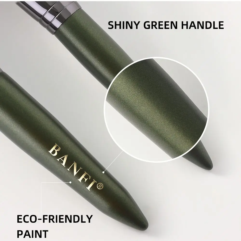 XINYAN 9pcs Avocado Green Makeup Brushes Set Professional Eyebrow Powder Foundation Eyeshadow Shadow Cosmetic Makeup Brush Tools