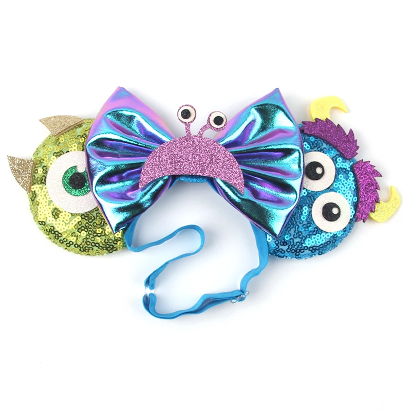 

Disney Mouse 3.3" Ears Elastic Headband For Adult Kids Mickey Adjustable Hairband Trip Festival Party DIY Hair Accessories