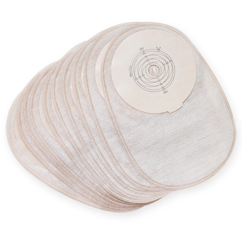 

Medical Consumables Non-woven Hydrocolloid Base Plate Colostomy Pouch Closed Colstomy Bag 57mm