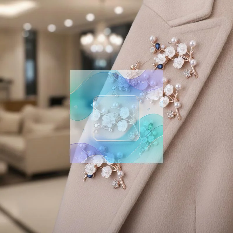 Flower Brooch Multi Color Elegant Ornament with Strong Secure Clasp for Wedding Bridesmaid Gift Use