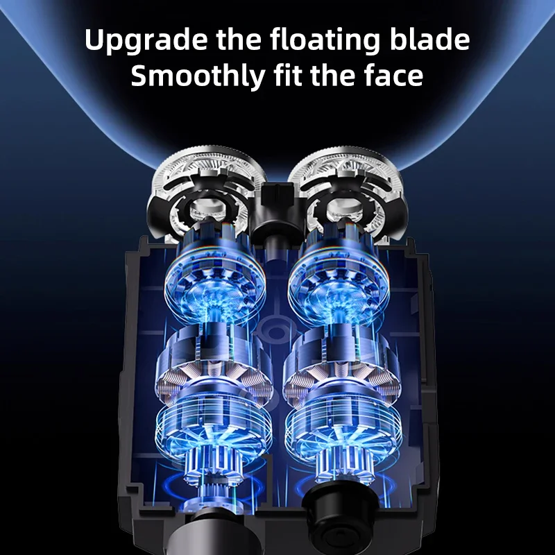 2-in-1 Dual Head Shaver Nose Hair Trimmer Travel Compact Fully Automatic Shaver Full Body Washing Intelligent Digital Shaver