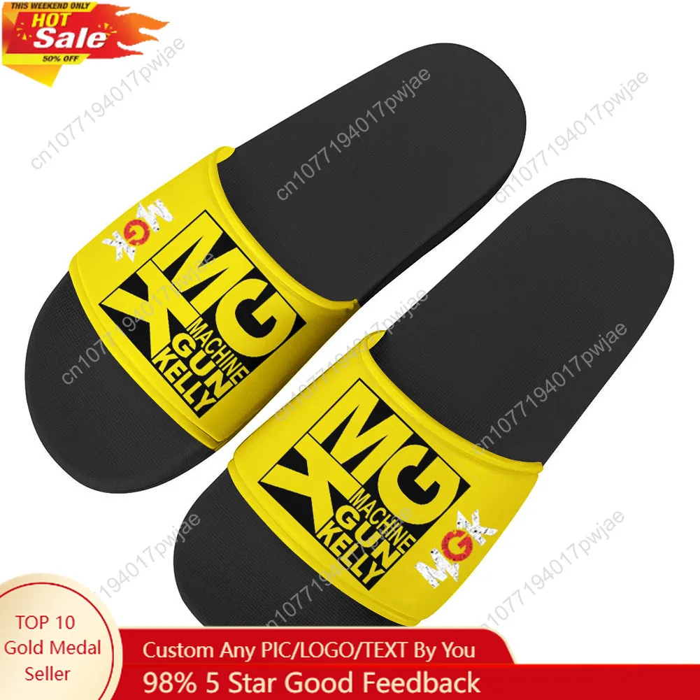 

M-Machine Gun K-Kelly MGK Slippers Home Water Shoes Mens Womens Teenagers Outdoor Beach Pool Sandals Custom Summer Slipper