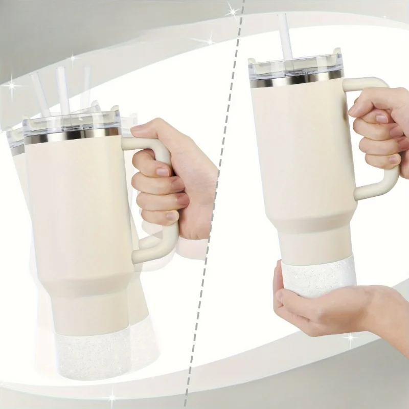 1pc Silicone Cup Bottom Sleeve, Non-slip Twinkle Cup Boot Cover, Cup Accessories For 20-40oz Tumbler & Hydro Flask 12-24oz