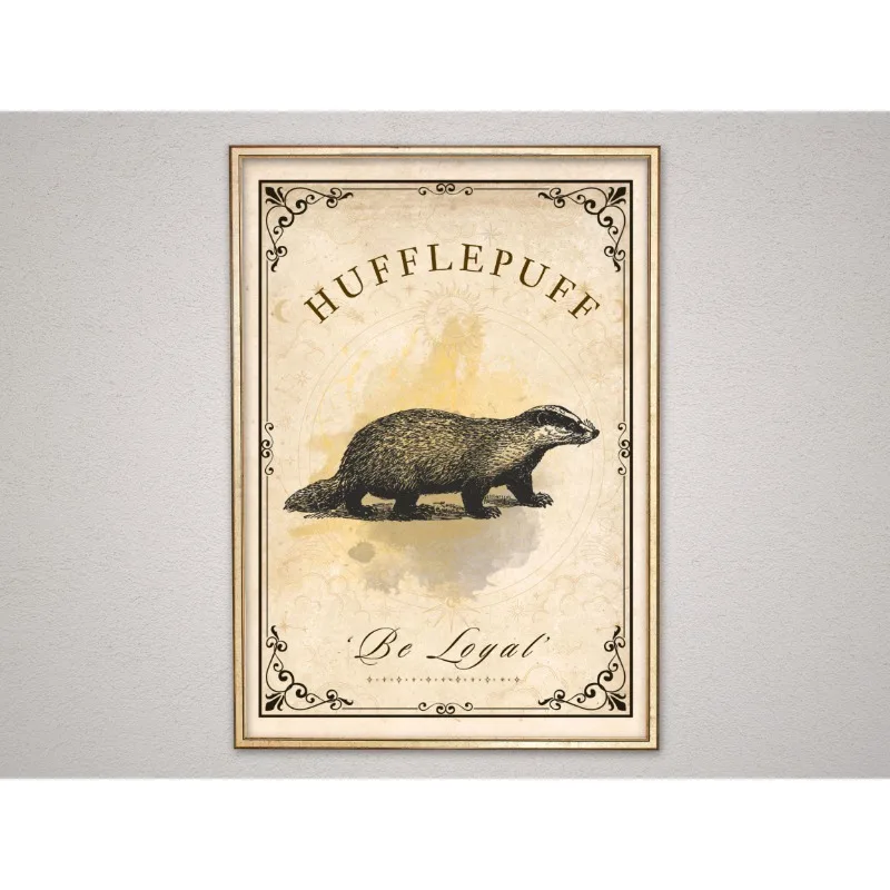 Affiche de maisons scolaires de magicien Vintage, citations inspirantes H-Hogwarts, peinture sur toi