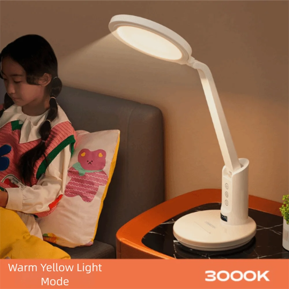 الطيف الكامل LED ساعة الجدول مصباح المكونات في تصميم القراءة ضوء USB مصباح قابل للشحن حماية العين ضوء الليل مصباح قابل للطي