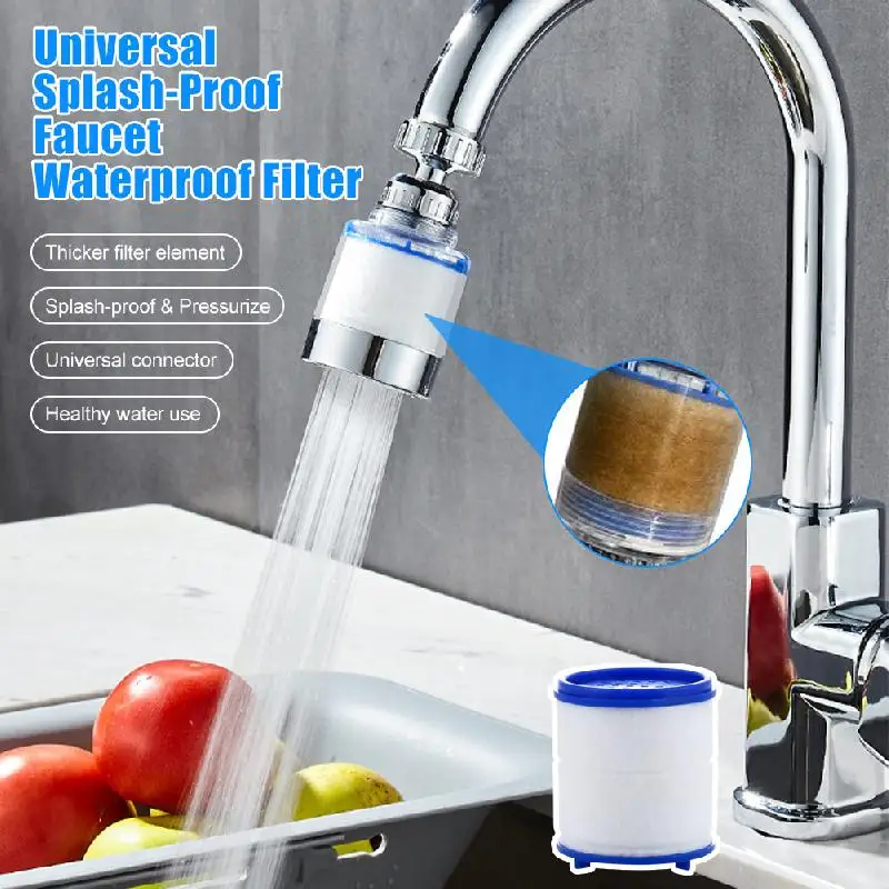 New 360° Rotation Faucet Water Filter Remove Chlorine Heavy Metals Filtered Showers Head Soften Hard Water Filtration Purifier