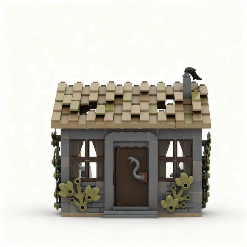 388 قطعة من مكعبات البناء MOC لنموذج كوخ غاونت هاري، ألعاب تركيب، هدية عيد الميلاد، مكعبات تعليمية، فكرة إبداعية