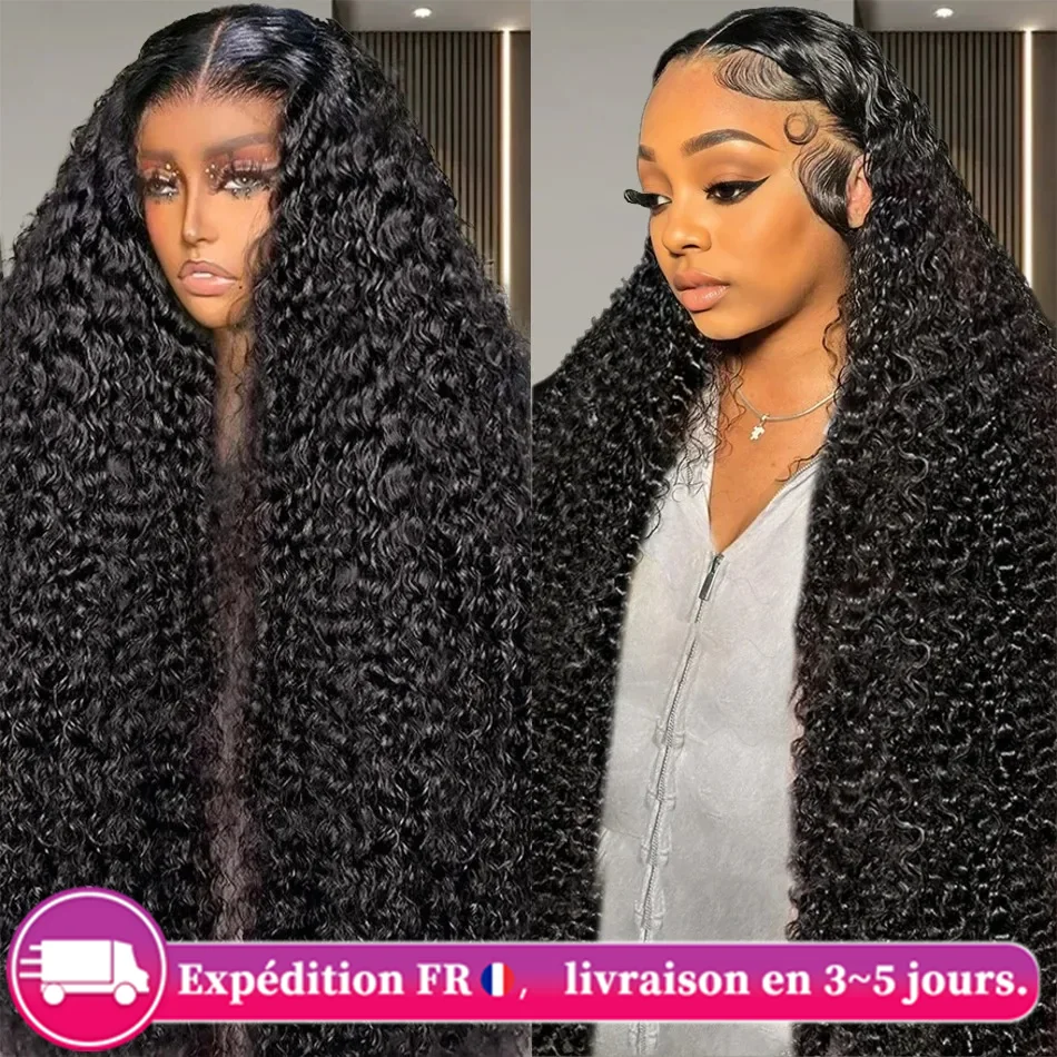 Deep Wave Lace Frontal HD Lace Curly Wigs Lace Front Human Hair Wig 30 Inch 13x4 Loose 180% Brazilian 4x4 Closure Wigs For Women