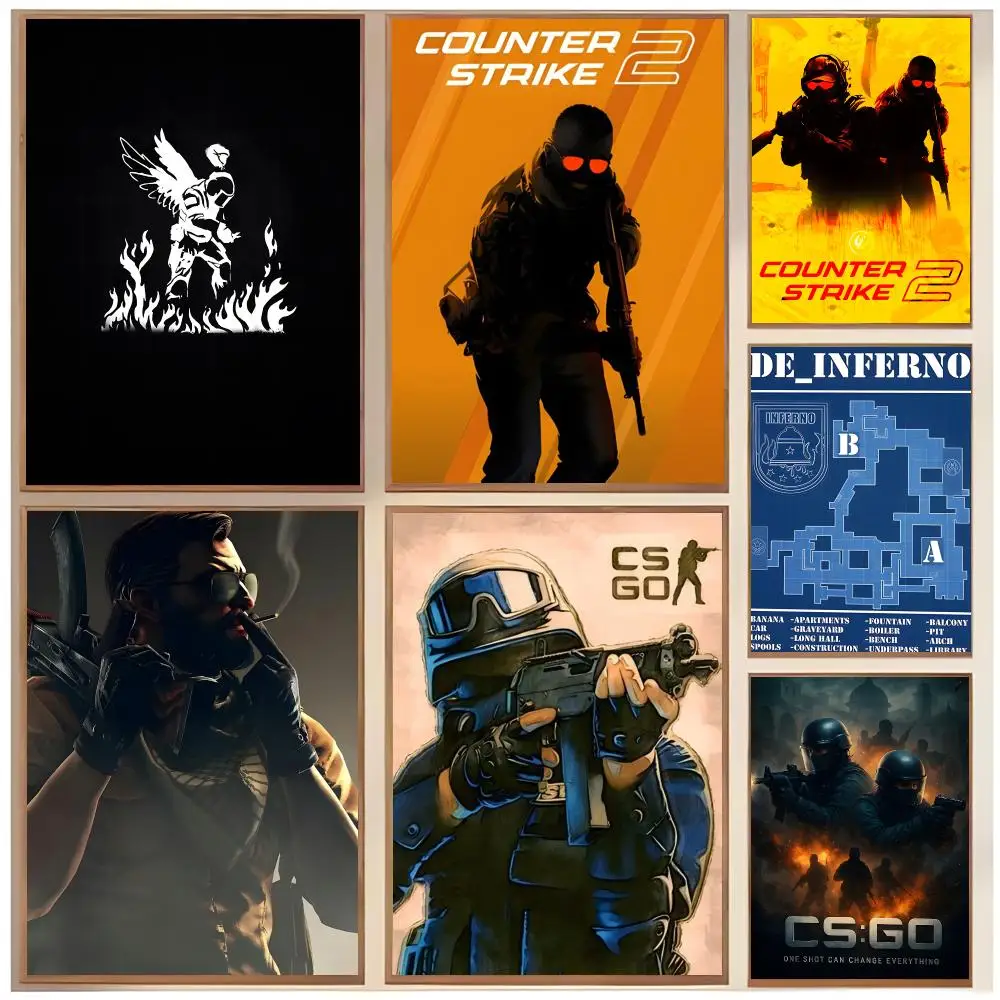 Game Shooter C-Counter Strike 2 Poster  Classic Home Interior Design & Modern Wall Decor Art Collection