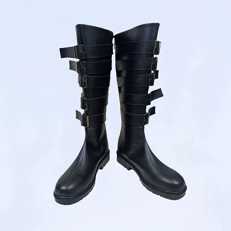 Alice: Madness Returns Alice Cosplay Shoes Boots Halloween Party Anime Black PU Leather Boots