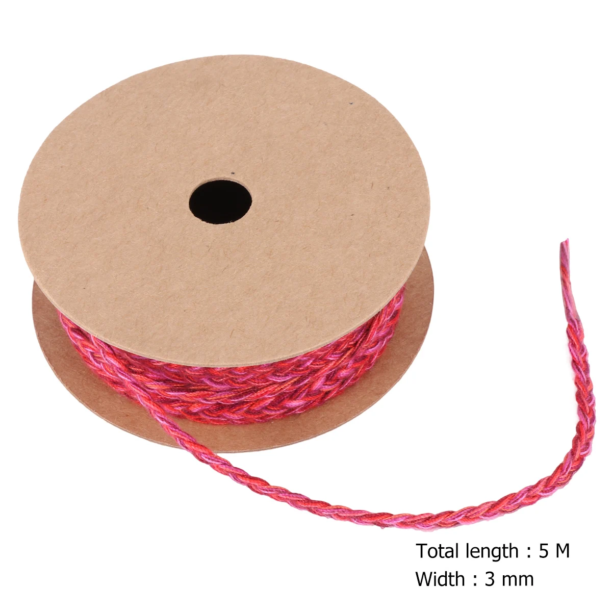

5M Braided Cotton Rope for Braid Costume Waist Shoelace Bag Straps Non Fading Weather Resistant DIY Craft Material