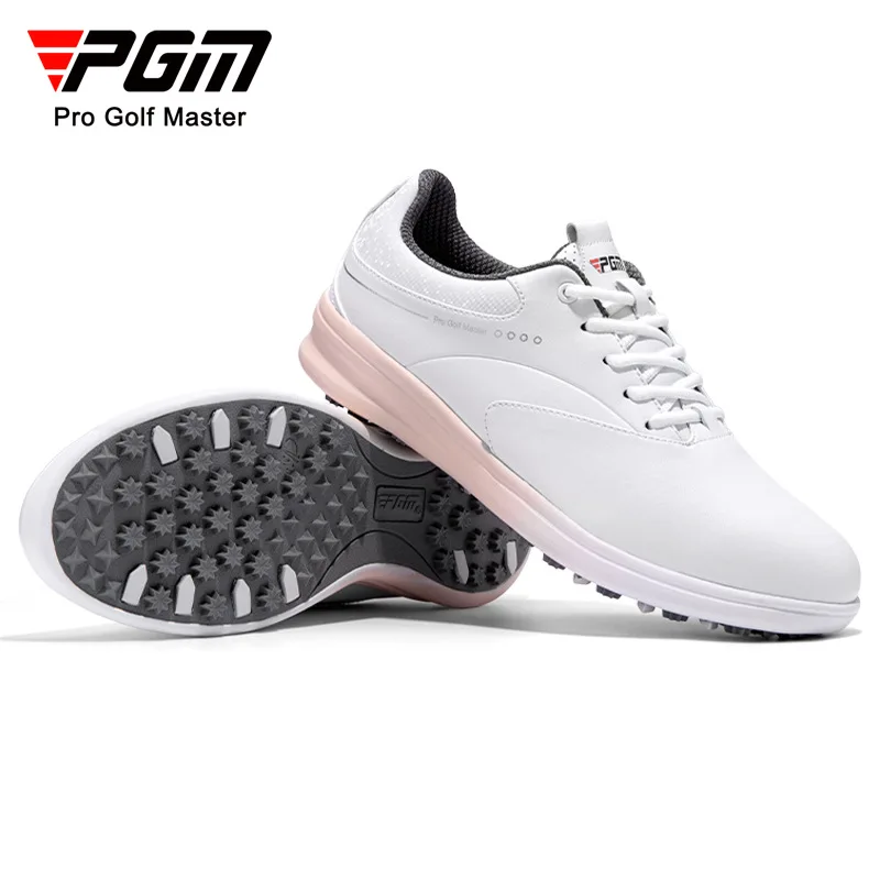 Sapatos de golfe femininos pgm, tênis esportivos casuais para mulheres, cadarço rápido, microfibra, à prova d'água, antiderrapante xz301, atacado