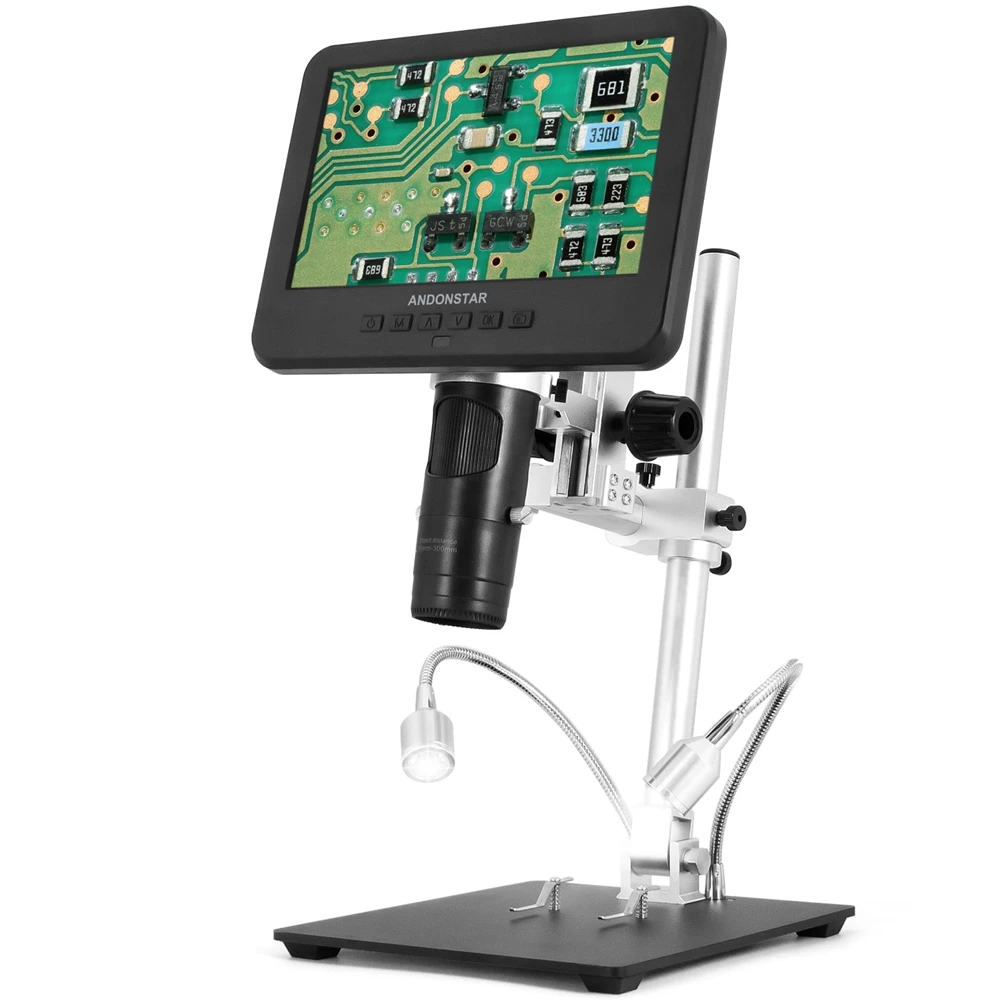 Andonstar-microscópio Trinocular Digital para Reparação Telefônica Solda Pcb 10 Ips Lcd 2000x 2160p Uhd Hdmi Ad249sm Pcb