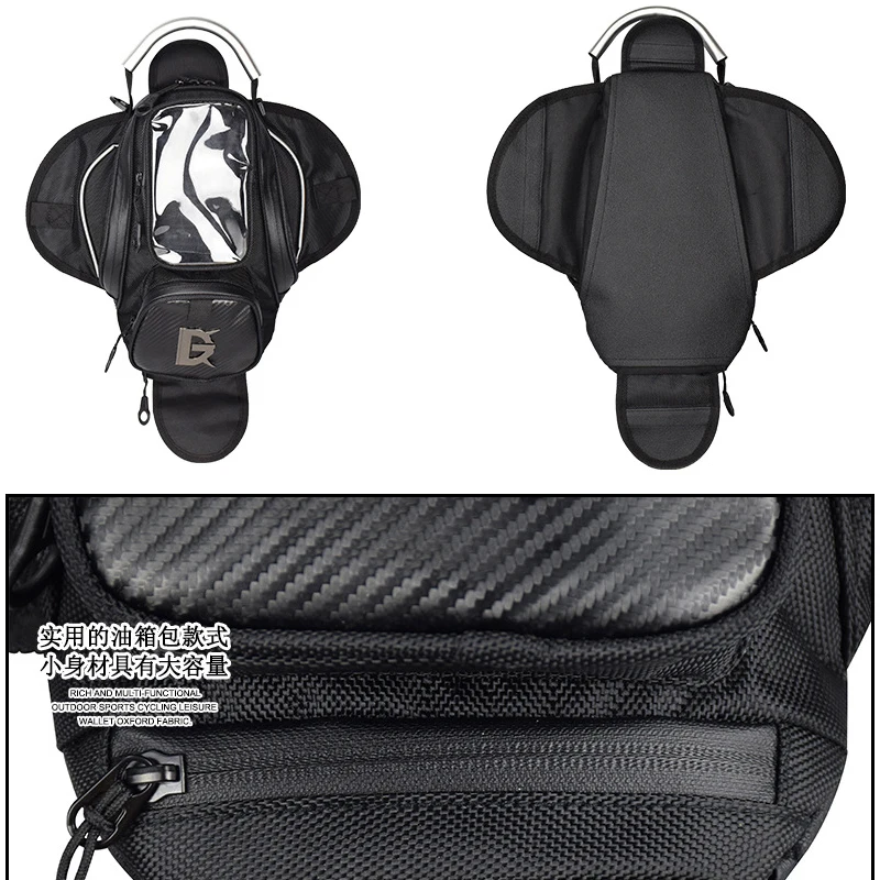 Borsa magnetica per moto borsa per serbatoio del carburante di navigazione touch borsa per la polvere borsa per serbatoio del carburante per moto borsa a tracolla per cavaliere attrezzatura per marsupio
