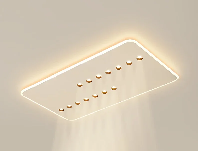 غرفة معيشة مستطيلة رفيعة للغاية، مصابيح LED بسيطة وحديثة بدون ماستر، غرفة نوم، ضوء دراسة إبداعي لغرفة الطعام