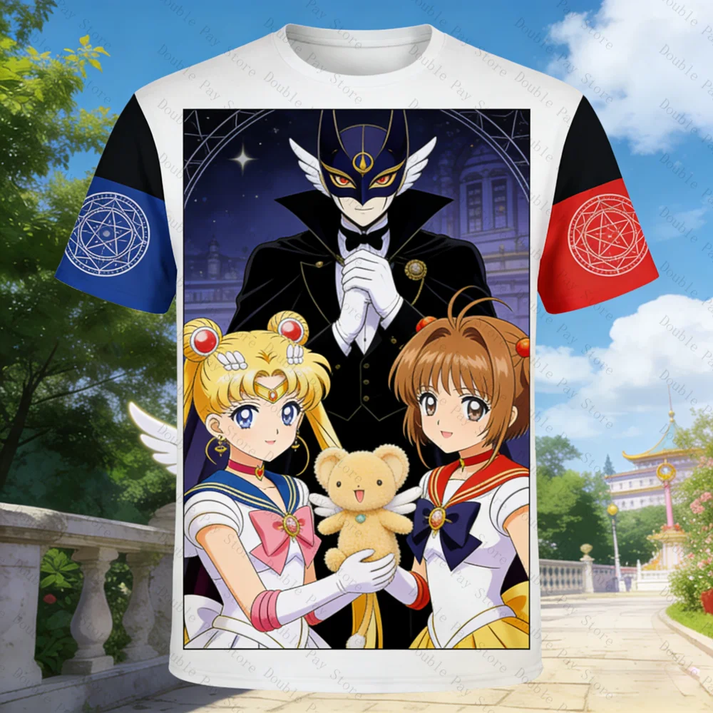 2026 Cardcaptor Sailor Moon Anime Graphic T Shirt Summer Men's Y2k Shirts Women t-shirts Casual Comfortable Trend Kids Tops