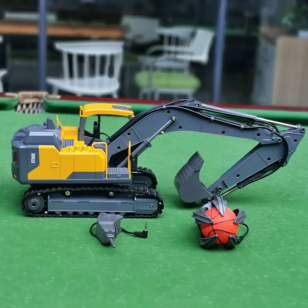 3 IN 1 DOUBLE E EC160E RC Excavator Digger crawler 17CH 1/16 Scale RC Truck Tractor Radio Controlled Car Toys for boys Kids