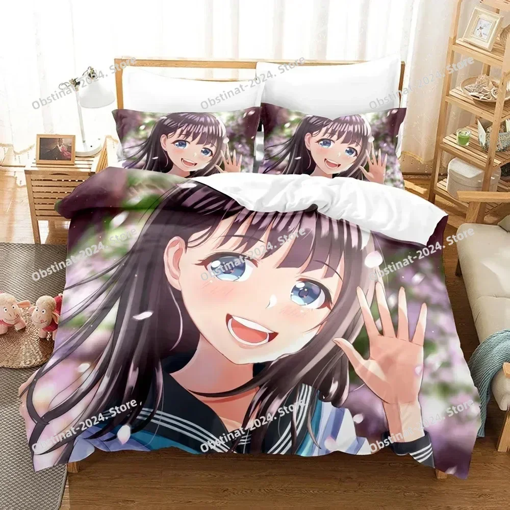 New 3D Akebis Sailor Uniform Bedding Set Printed Bed Set With Pillowcase Bed Duvet Cover Single Double Queen Super King Size