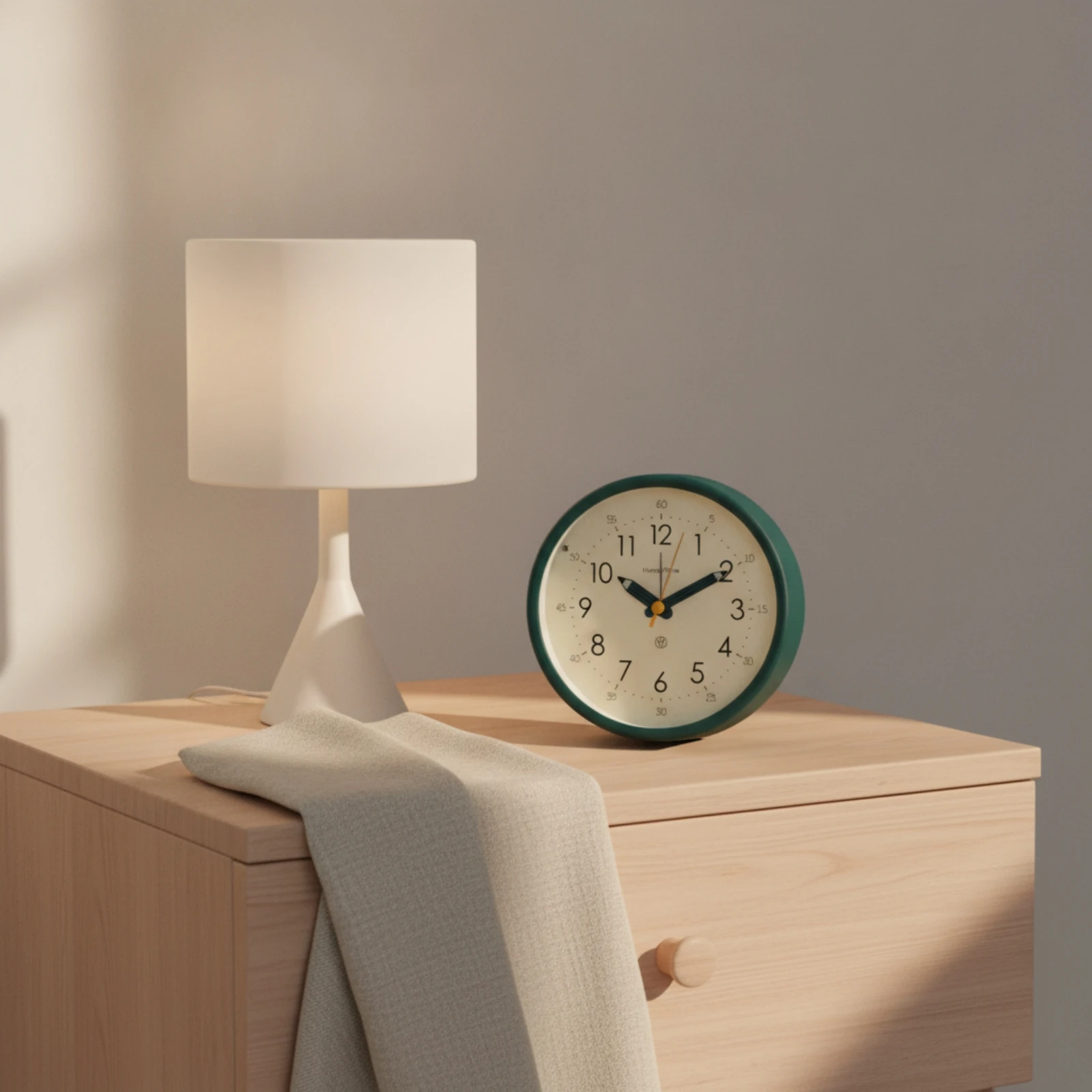 Analog Alarm Clock Compact Desktop Alarm Clock Small Easy-to-Read for Students, Bedside Table, Desk