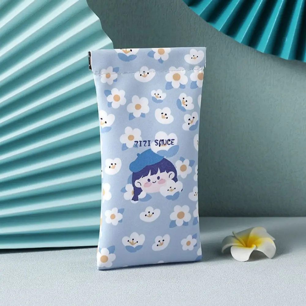 

Fashion PU Leather Glasses Bag Cartoon Printed Portable Glasses Box Storege Case Reading Glasses Pouch