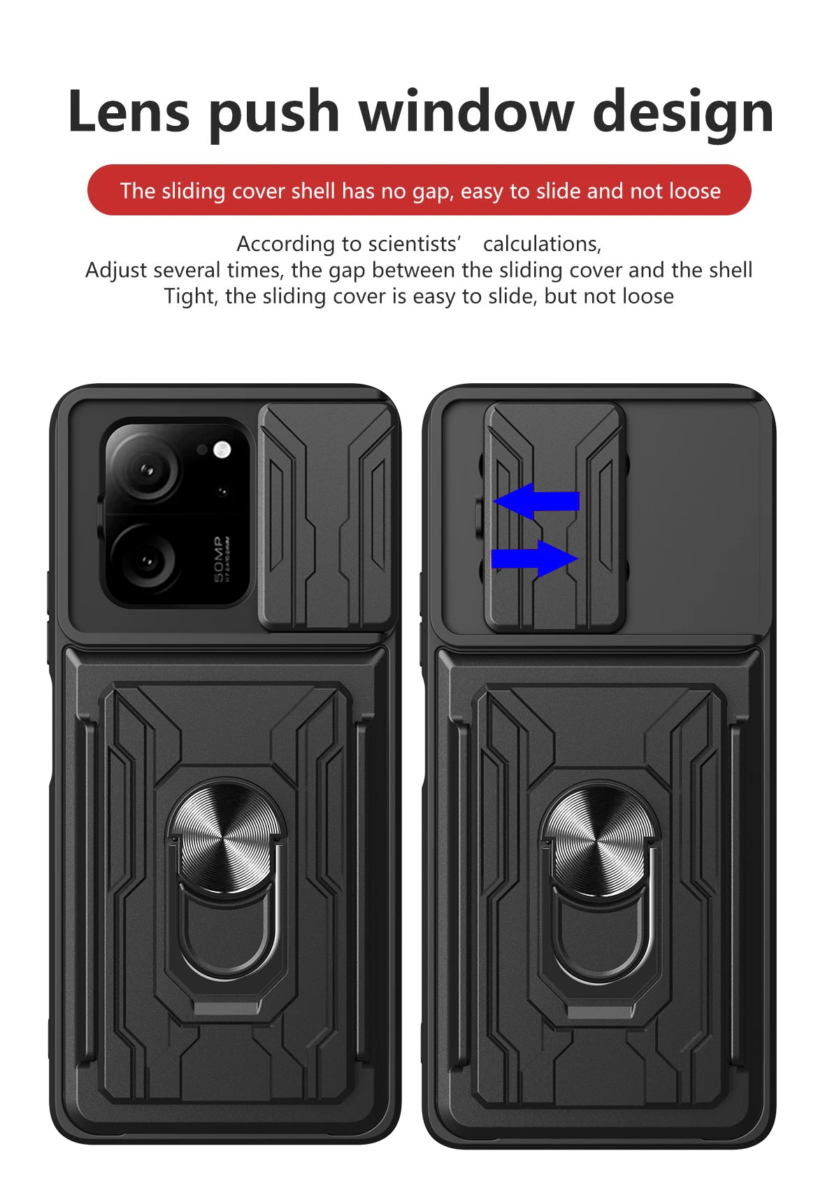 

Slide Camera Lens Protector Card Pocket Case for Xiaomi 15T Pro 5G 13t 12T 14T MI15T MI14T Xiaomi15t