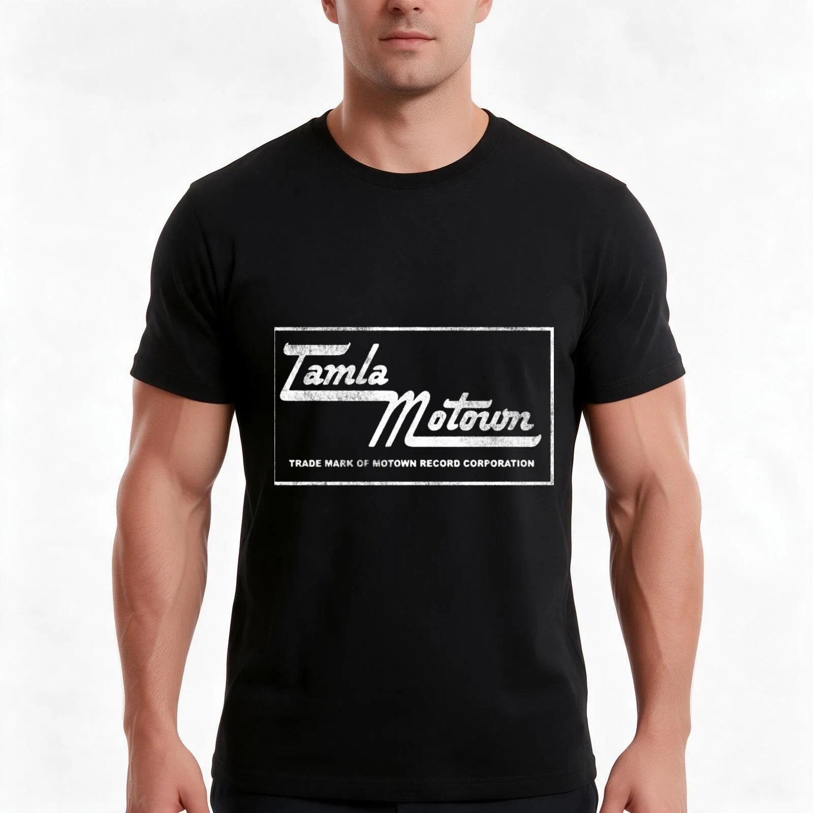 Motown T-Shirt Summer Casual Cotton Tee Oversized Streetwear Tops Vintage Graphic Print Loose Fit Short Sleeve 100% Cotton