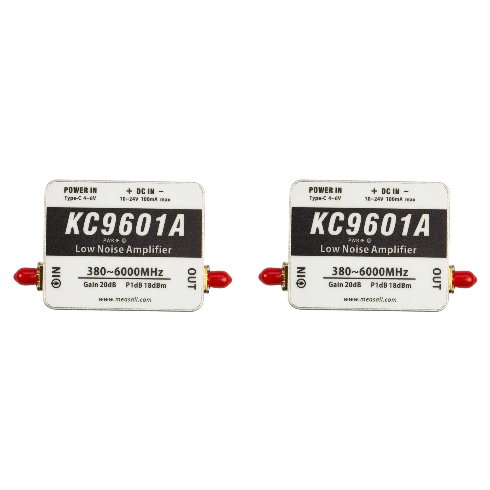 

【Обязательно к покупке】2X KC9601A 380Mhz-6Ghz, малошумящий усилитель, широкополосный модуль LNA, 2.4G/5.8G, высокий коэффициент усиления 20 дБ, питание через Type-C