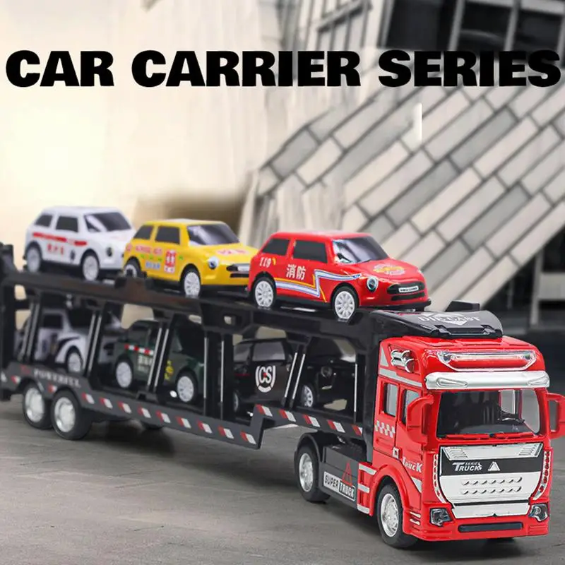 

Kids Car Transport Toy Car Carrier Truck Educational Toy Kid Pull Back Car Transporter Container Vehicle Carrier Truck For Kids