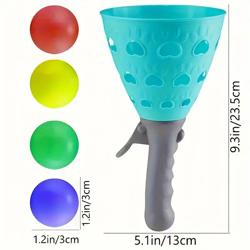 لعبة كرة تفاعلية للرماية والالتقاط بين الوالدين والطفل لشخصين كرة إطلاق النار والالتقاط مع قاذفات التقاط كرتين