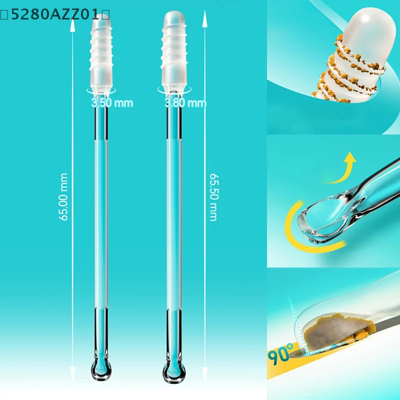 〔HMA58〕Double Headed Sticky Ear Swabs Pick Reusable Ear Cleaner Soft Silicone Ear Wax Removal Tool Earwax Remover