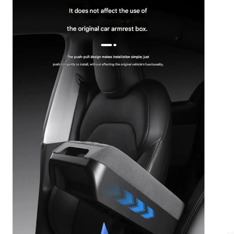 Additional Capacity Leather Lined Armrest Box Neat Car Interior Space Defender