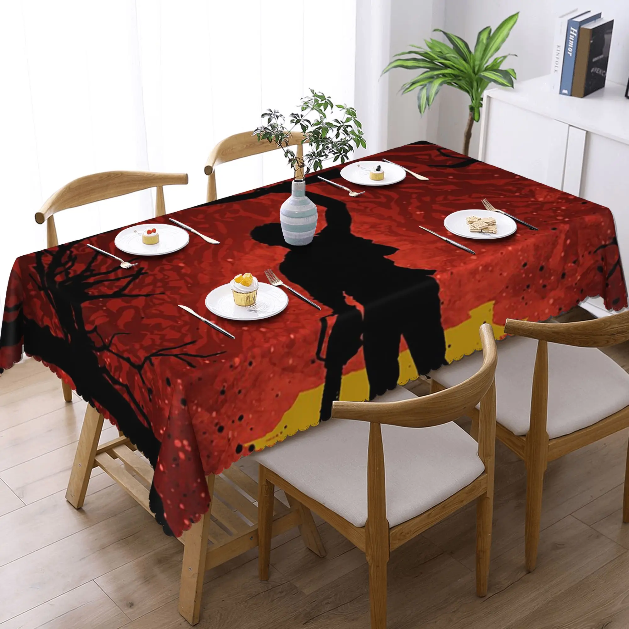 

Customized Ash Evil Dead Rectangular Tablecloth Waterproof Table Cover for Festival Party Decorations Table Cloth