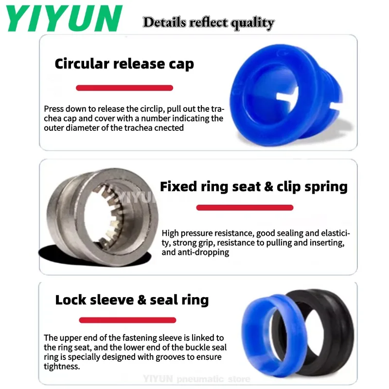 PU-4/6/8/10/12/14/16 straight through tracheal quick couplings PG6 PG8 PG10 PG12/14/16-4/6/8/10/12 variable diameter couplings
