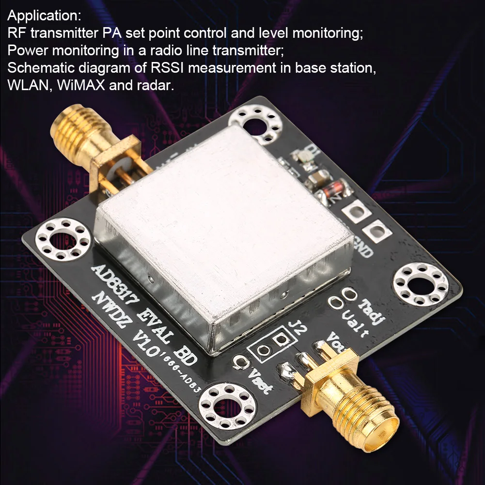 AD8317 Logarithmic Detector 1M-10GHz 60dB RF Power Meter Logarithmic Detector Controller for Amplifier