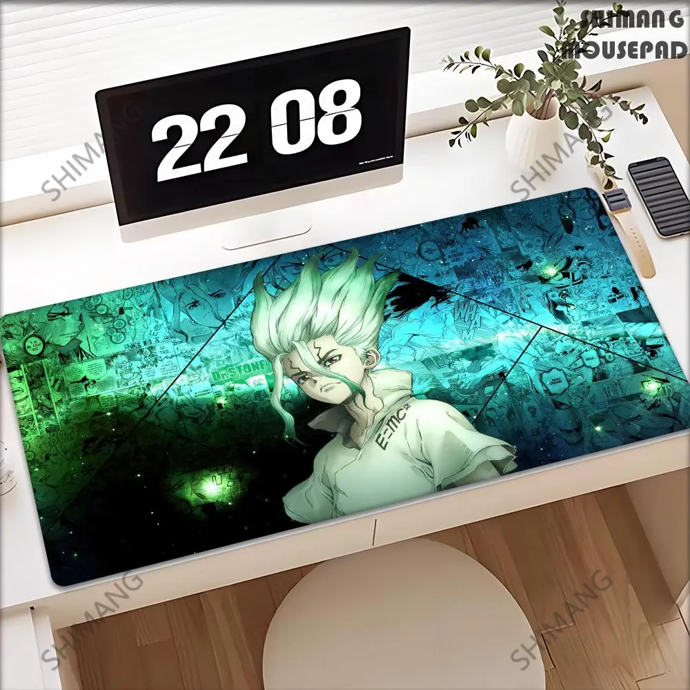 

Table mats Dr.STONE Anime Large size electronic sportse Large game accessories HD Printing Computer Lock edges Rubber Mouse Pad