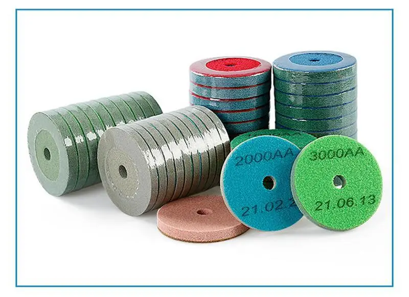 8 Stück 3" 4" Schwammfaser-Polierpads 150-10000 Körnung Polier- und Reinigungswerkzeug für Fliesen, Stein, Marmor, Beton, Keramik, Glas – Detail 16
