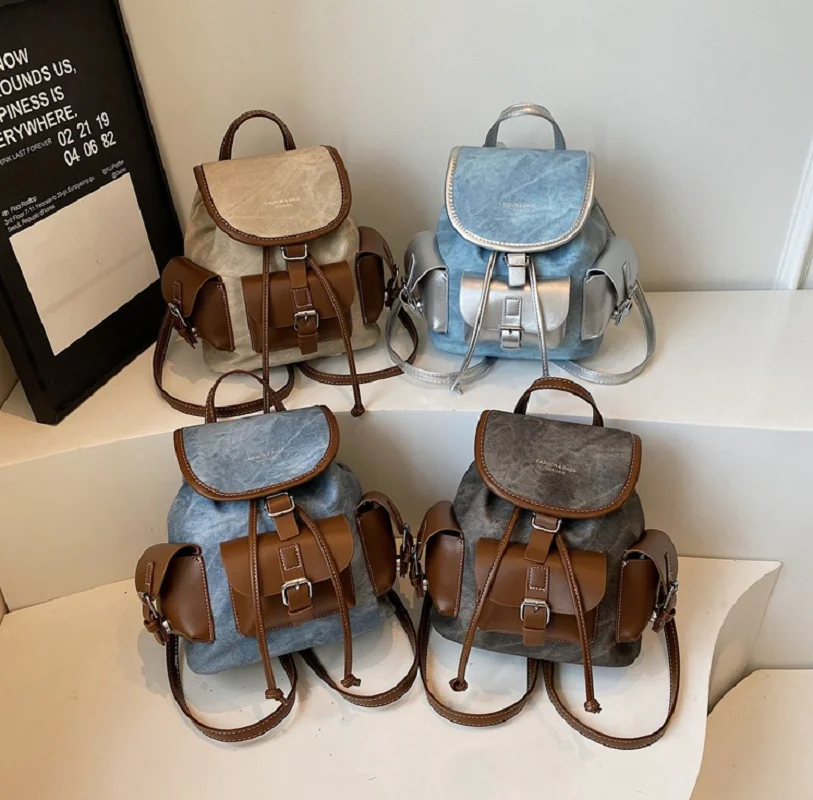 

Новые корейские модные винтажные кожаные маленькие рюкзаки высокого качества, женские сумки на плечо в консервативном стиле, рюкзак через плечо