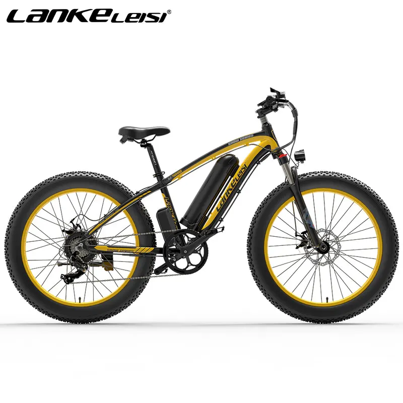 (UK US Stock) LANKELEISI XF4000 Fat Bike Electric Bicycle 48V 1000W Single Motor EBike 48V Outdoor Commute Mountain Unisex Ebike