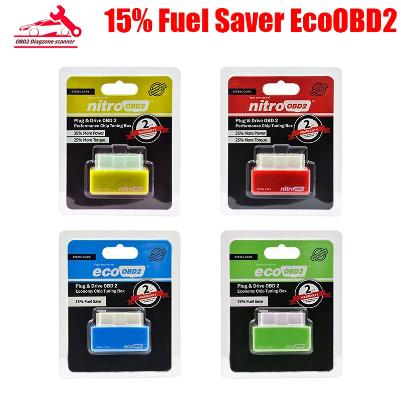 Saver EcoOBD2 15% Fuel Saver Sinple Chip More Power ECU Chip Tuning Box OBD2 Car Scanner Plug & Driver Best Seller