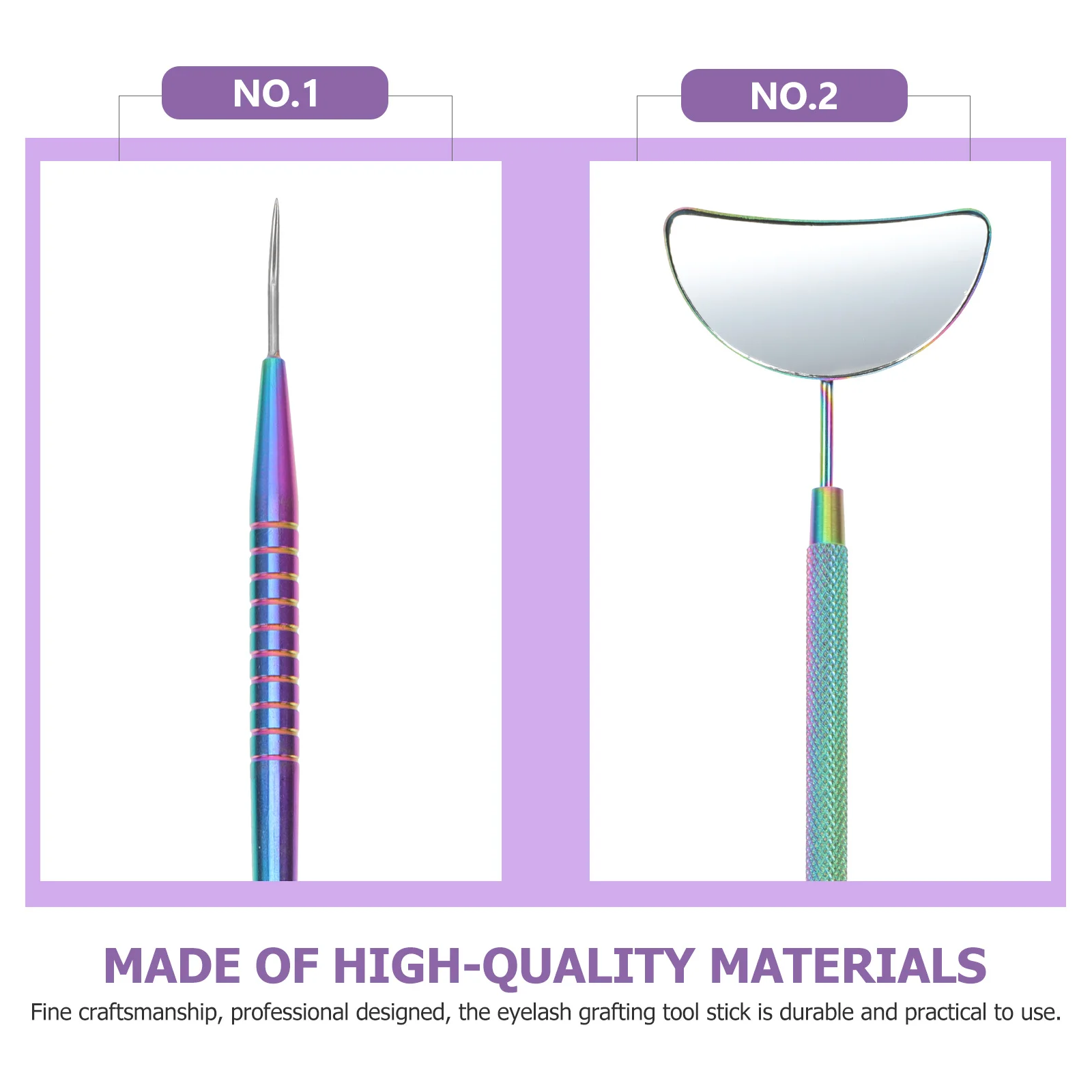 

1Set Eyelash Picking Rod Mirror Kit Premium Lash Auxiliary Extension Tools Salon Lash Grafting Assistant Beauty Supply