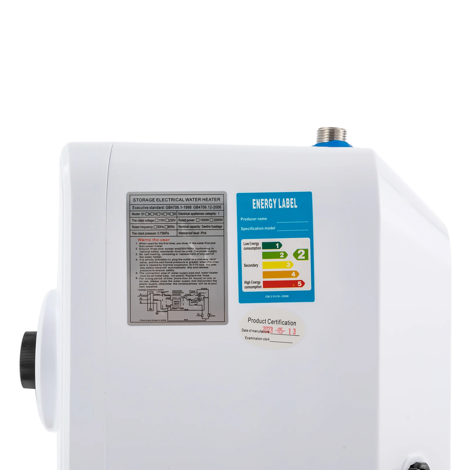 110 فولت 2.1 جالون 1.5KW نقطة فورية للاستخدام سخان الماء الساخن سخان مياه كهربي لمطورة Rv الحمام المطبخ تحت المغسلة